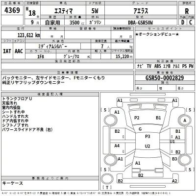 Toyota ESTIMA  с аукциона в Японии