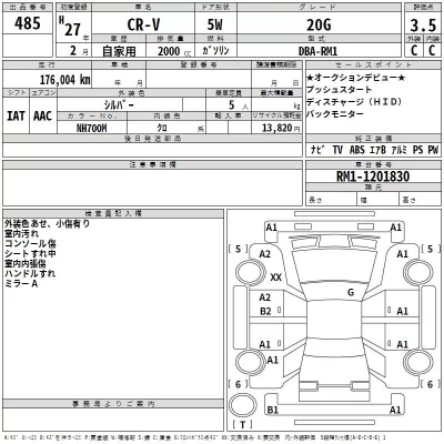 Honda CR-V  с аукциона в Японии