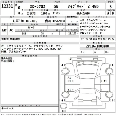 Toyota COROLLA CROSS  с аукциона в Японии