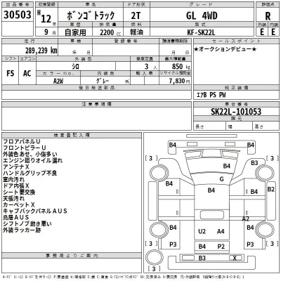 Mazda BONGO  с аукциона в Японии