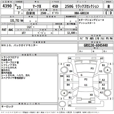Toyota MARK X  с аукциона в Японии