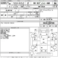 Toyota LITE ACE TRUCK лот № 62005 оценка RA  с аукциона в Японии 2