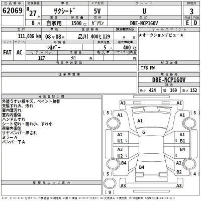 Toyota SUCCEED  с аукциона в Японии