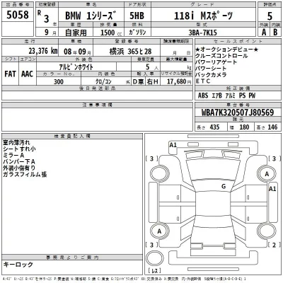 BMW 1-Series  с аукциона в Японии