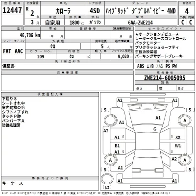 Toyota COROLLA  с аукциона в Японии