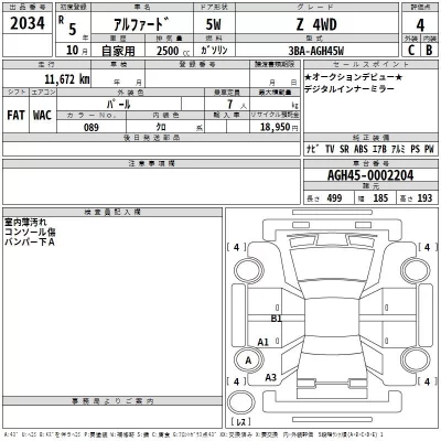 Toyota ALPHARD  с аукциона в Японии