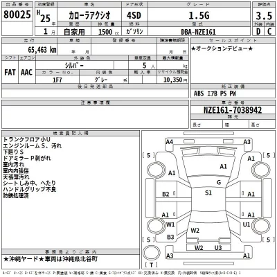Toyota COROLLA AXIO  с аукциона в Японии