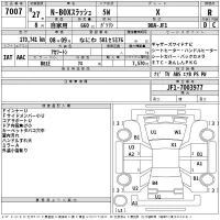 Honda N BOX SLASH лот № 7007 оценка R  с аукциона в Японии 2