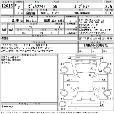 Toyota VELLFIRE  с аукциона в Японии
