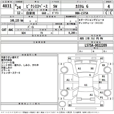 Toyota PIXIS SPACE  с аукциона в Японии