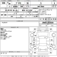 Toyota PRIUS лот № 506 оценка 3  с аукциона в Японии 2