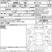 Honda E лот № 12719 оценка 5  с аукциона в Японии 2