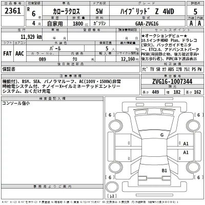 Toyota COROLLA CROSS  с аукциона в Японии