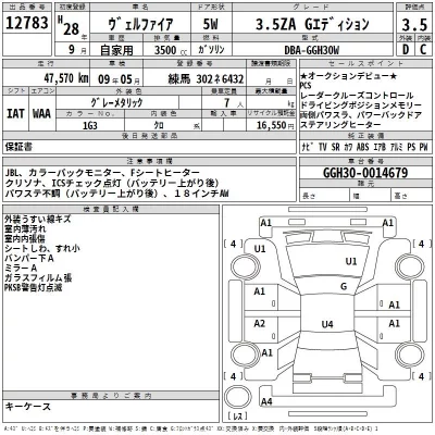 Toyota VELLFIRE  с аукциона в Японии