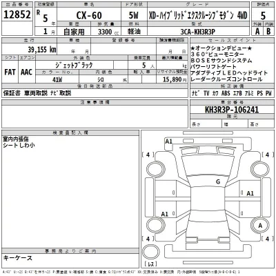 Mazda CX-60  с аукциона в Японии