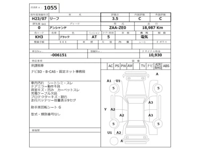 Nissan LEAF  с аукциона в Японии