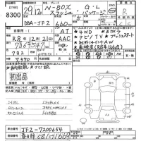 Honda N BOX SLASH лот № 8300 оценка R  с аукциона в Японии 10