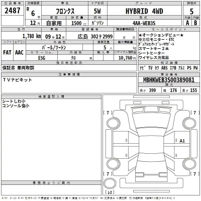 Suzuki FRONX  с аукциона в Японии