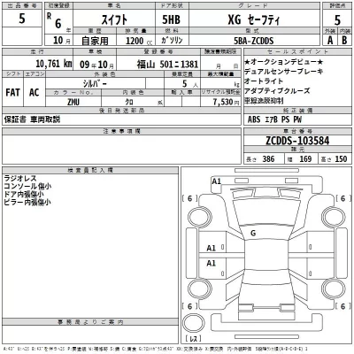 Suzuki SWIFT  с аукциона в Японии