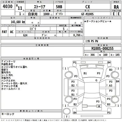 Daihatsu STORIA  с аукциона в Японии