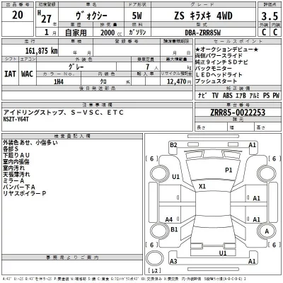 Toyota VOXY  с аукциона в Японии