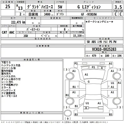 Toyota HIACE  с аукциона в Японии