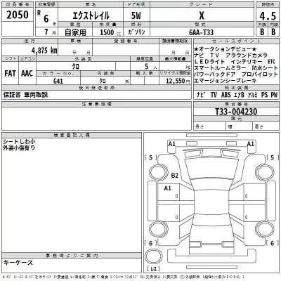 Nissan X-TRAIL  с аукциона в Японии