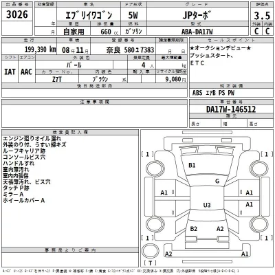 Suzuki EVERY WAGON  с аукциона в Японии