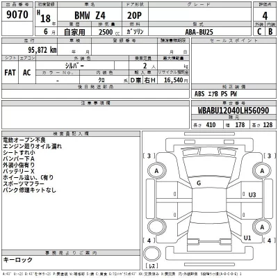 BMW Z4  с аукциона в Японии