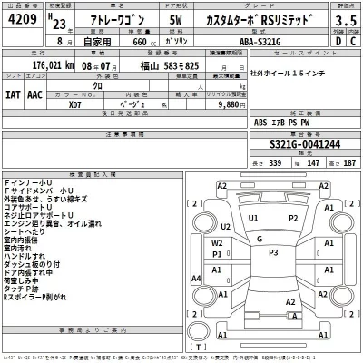 Daihatsu Atrai Wagon  с аукциона в Японии