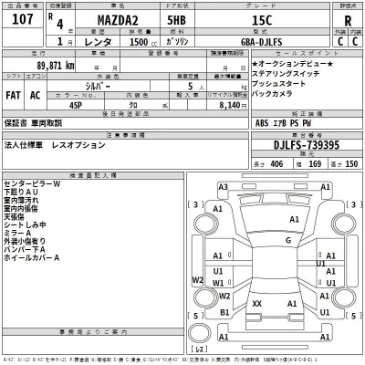 Mazda MAZDA2  с аукциона в Японии