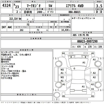Toyota MARK X ZIO  с аукциона в Японии