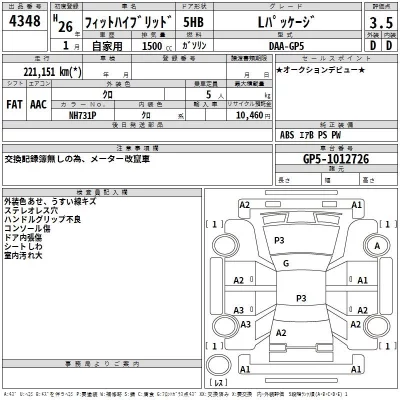 Honda FIT  с аукциона в Японии