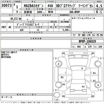 Mazda MAZDA3  с аукциона в Японии