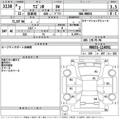 Suzuki WAGON R  с аукциона в Японии