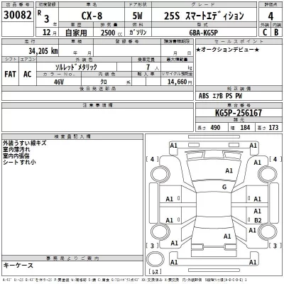 Mazda CX-8  с аукциона в Японии