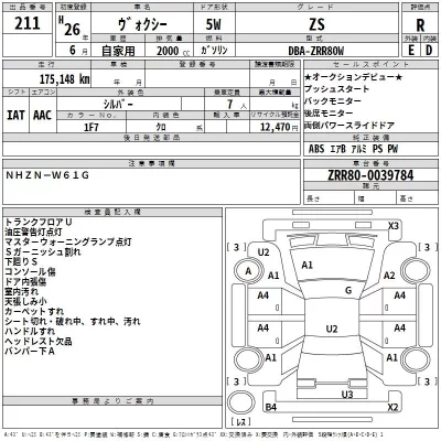 Toyota VOXY  с аукциона в Японии