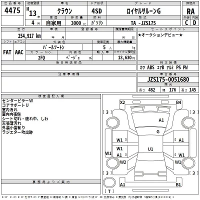 Toyota CROWN  с аукциона в Японии