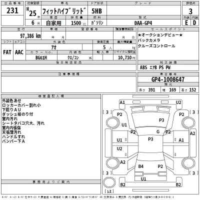 Honda FIT  с аукциона в Японии