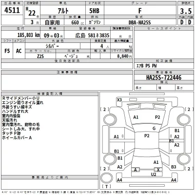 Suzuki ALTO  с аукциона в Японии