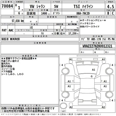 Volkswagen SHARAN  с аукциона в Японии