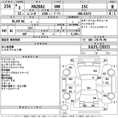 Mazda MAZDA2  с аукциона в Японии
