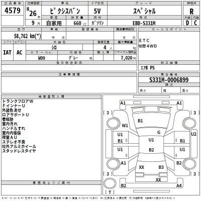 Toyota PIXIS VAN  с аукциона в Японии