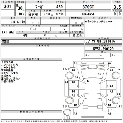 Nissan FUGA  с аукциона в Японии