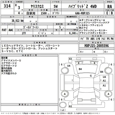 Toyota YARIS CROSS  с аукциона в Японии