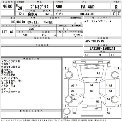 Subaru PLEO PLUS  с аукциона в Японии