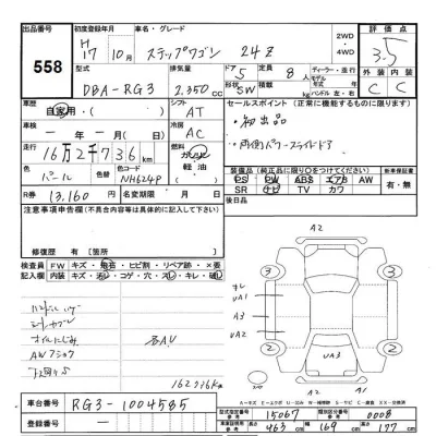 Honda STEP WAGON  с аукциона в Японии