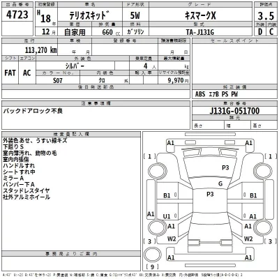 Daihatsu TERIOS KID  с аукциона в Японии