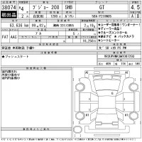 Peugeot 208 лот № 38074 оценка 4.5  с аукциона в Японии 11