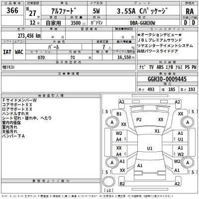 Toyota ALPHARD  с аукциона в Японии
